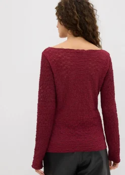 Damen bonprix Shirts & Tops|Langarmshirt aus Spitze