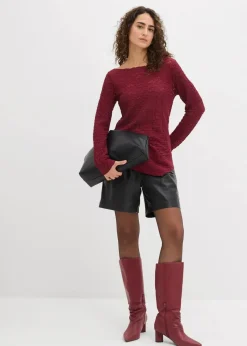 Damen bonprix Shirts & Tops|Langarmshirt aus Spitze