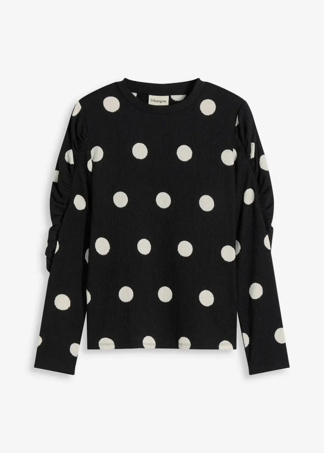 Discount Langarmshirt aus strukturiertem Crêpe Damen Shirts & Tops