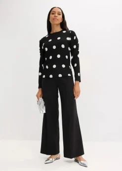 Discount Langarmshirt aus strukturiertem Crêpe Damen Shirts & Tops