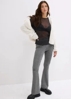 Sale Langarmshirt aus transparentem Mesh Damen Shirts & Tops