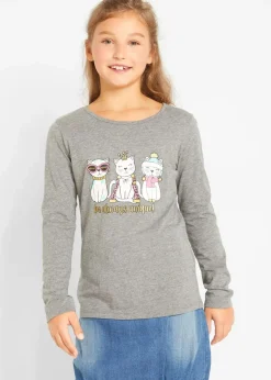 Kinder bonprix Mädchen 9-16 Jahre·Shirts & Blusen|Mädchen 2-8 Jahre·Nachhaltigere Materialien|Langarmshirt aus Viskose-Mix
