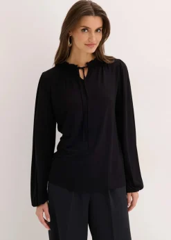 Hot Langarmshirt aus Viskose-Mix Damen Nachhaltigere Materialien|Shirts & Tops