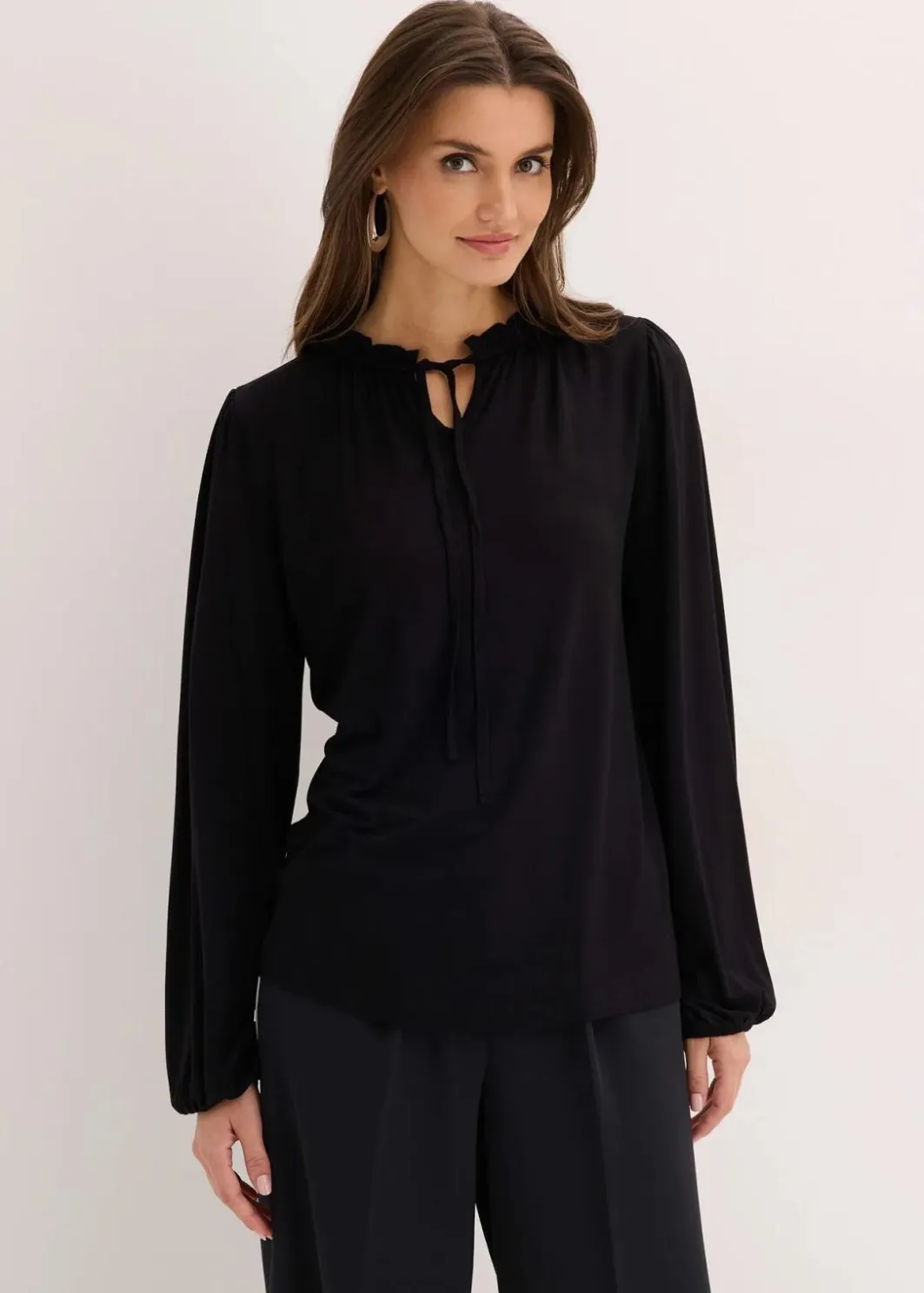 Hot Langarmshirt aus Viskose-Mix Damen Nachhaltigere Materialien|Shirts & Tops