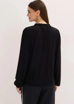 Hot Langarmshirt aus Viskose-Mix Damen Nachhaltigere Materialien|Shirts & Tops