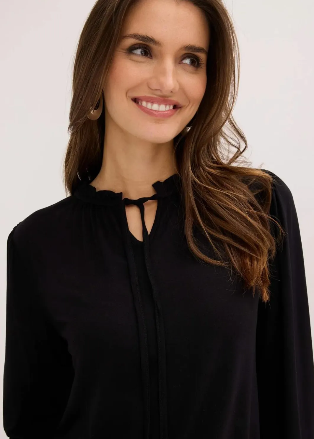 Hot Langarmshirt aus Viskose-Mix Damen Nachhaltigere Materialien|Shirts & Tops