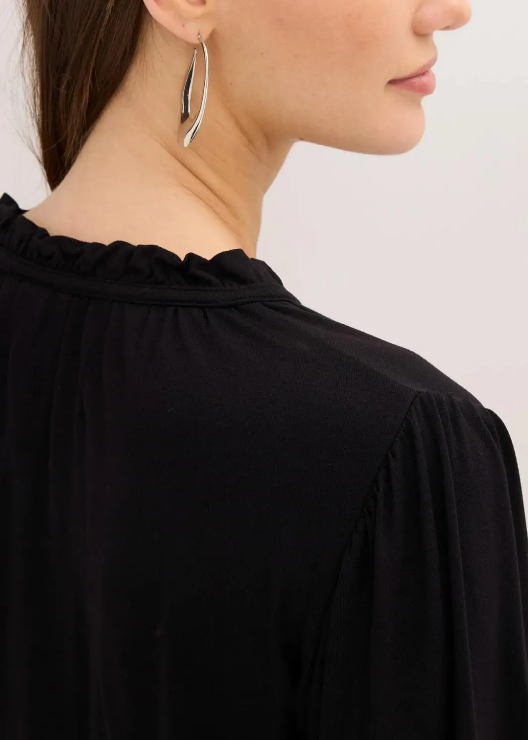 Hot Langarmshirt aus Viskose-Mix Damen Nachhaltigere Materialien|Shirts & Tops