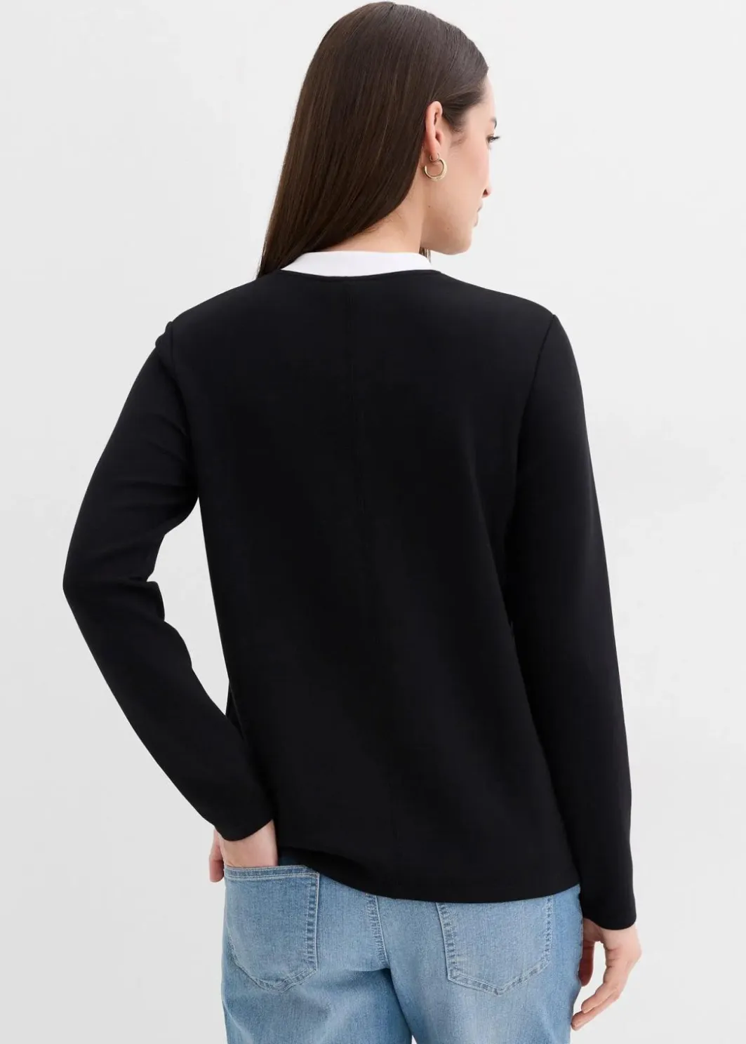Best Langarmshirt aus Viskose-Mix mit abgesetztem Turtleneck Damen Shirts & Tops