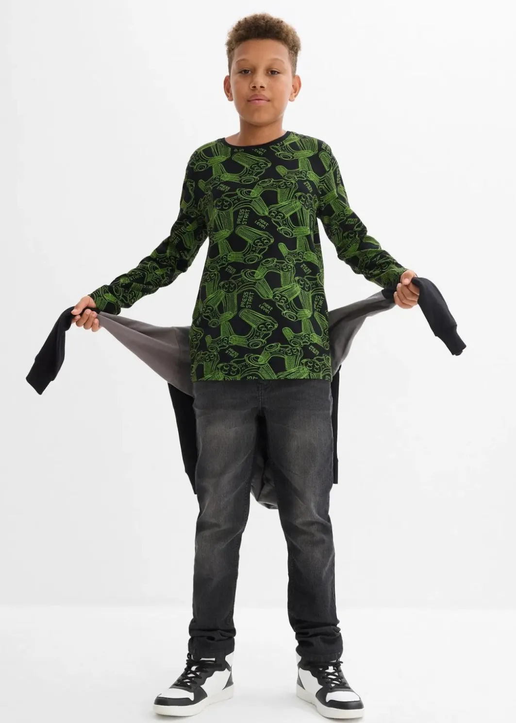 Hot Langarmshirt aus weichem Bio-Baumwoll-Mix (3er Pack) Kinder Jungen 9-16 Jahre·Mehrfachpacks|Jungen 9-16 Jahre·Shirts