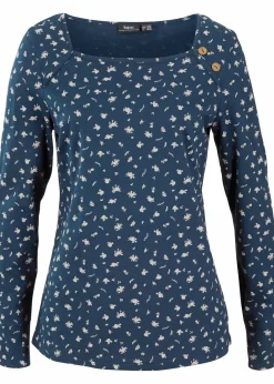 Damen bonprix Shirts & Tops|Langarmshirt, bedruckt