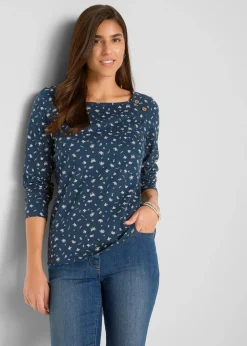 Damen bonprix Shirts & Tops|Langarmshirt, bedruckt