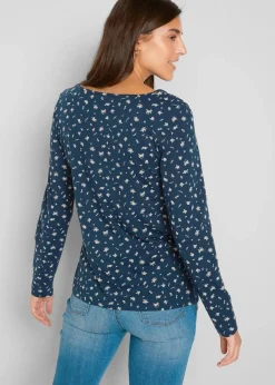 Damen bonprix Shirts & Tops|Langarmshirt, bedruckt