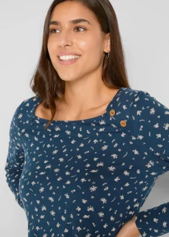 Damen bonprix Shirts & Tops|Langarmshirt, bedruckt