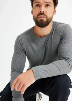 Herren bonprix Shirts & Polos|Basics|Langarmshirt (3er Pack)