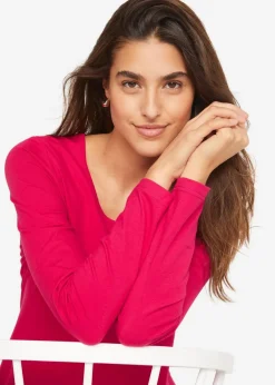 Damen bonprix Shirts & Tops|Basics|Langarmshirt (2er Pack)