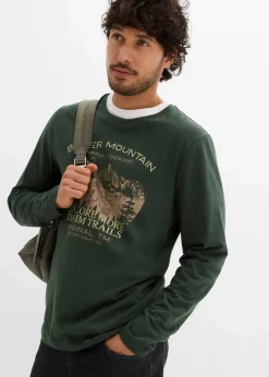 Langarmshirt (2er Pack) Herren Große Größen|Shirts & Polos