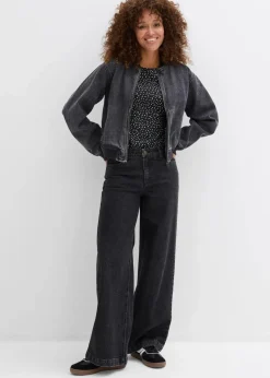 Damen bonprix Bekleidung·Röcke|Basics|Langarmshirt (2er Pack) aus Baumwoll-Elasthan Mix
