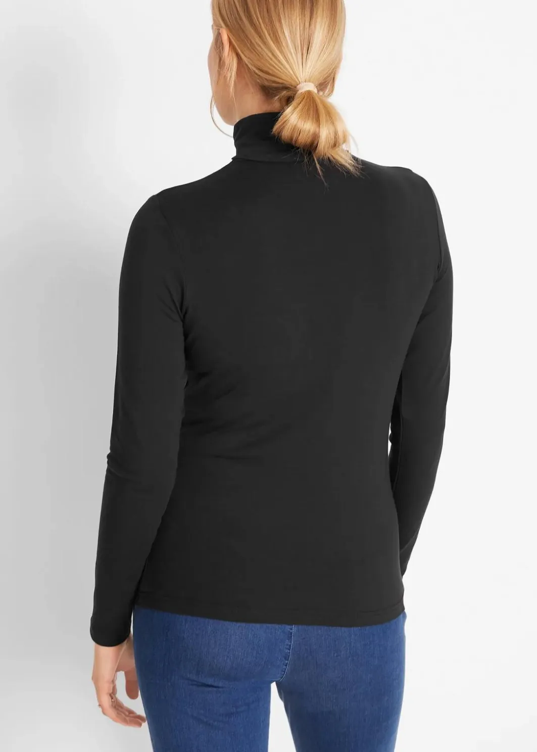 Damen bonprix Bekleidung·Röcke|Nachhaltigere Materialien|Langarmshirt mit reiner Bio-Baumwolle