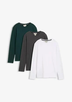 Kinder bonprix Jungen 2-8 Jahre·Nachhaltigere Materialien|Jungen 9-16 Jahre·Shirts|Langarmshirt mit Bio Baumwolle (3er-Pack)