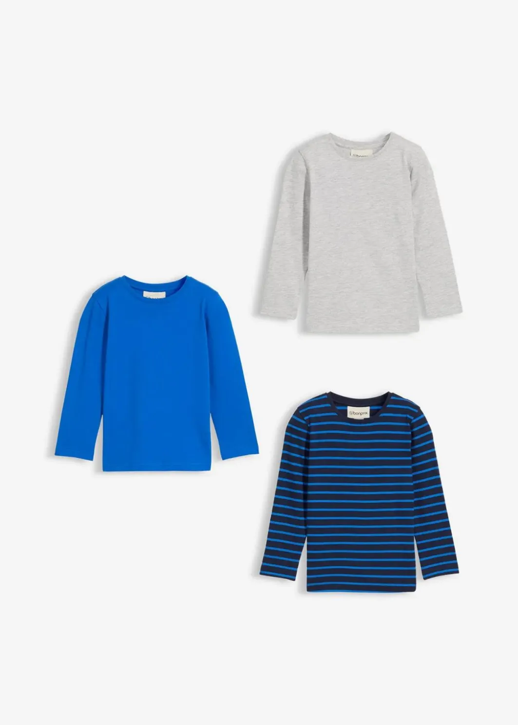 Sale Langarmshirt mit Bio-Baumwolle (3er Pack) Kinder Jungen 2-8 Jahre·Nachhaltigere Materialien|Jungen 2-8 Jahre·Mehrfachpacks