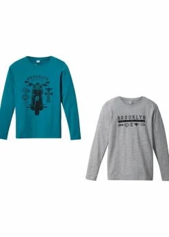 Clearance Langarmshirt mit Bio-Baumwolle (2er-Pack) Kinder Jungen 9-16 Jahre·Mehrfachpacks|Jungen 9-16 Jahre·Bademode