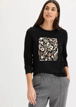 Discount Langarmshirt mit Bio-Baumwolle Damen Shirts & Tops