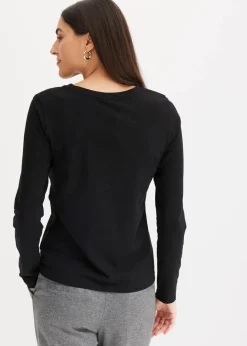 Discount Langarmshirt mit Bio-Baumwolle Damen Shirts & Tops