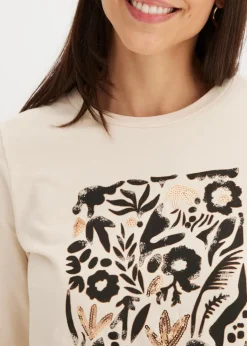 Damen bonprix Shirts & Tops|Langarmshirt mit Bio-Baumwolle