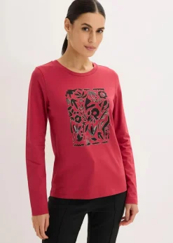 Damen bonprix Shirts & Tops|Langarmshirt mit Bio-Baumwolle