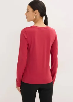 Damen bonprix Shirts & Tops|Langarmshirt mit Bio-Baumwolle