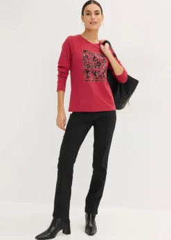 Damen bonprix Shirts & Tops|Langarmshirt mit Bio-Baumwolle