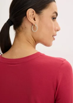Damen bonprix Shirts & Tops|Langarmshirt mit Bio-Baumwolle