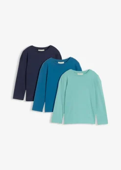 Kinder bonprix Jungen 2-8 Jahre·Shirts|Jungen 2-8 Jahre·Mehrfachpacks|Langarmshirt mit Bio-Baumwolle (3er Pack)