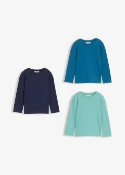 Kinder bonprix Jungen 2-8 Jahre·Shirts|Jungen 2-8 Jahre·Mehrfachpacks|Langarmshirt mit Bio-Baumwolle (3er Pack)