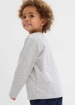 Kinder bonprix Jungen 2-8 Jahre·Nachhaltigere Materialien|Jungen 2-8 Jahre·Mehrfachpacks|Langarmshirt mit Bio-Baumwolle (3er Pack)