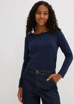 Kinder bonprix Mädchen 9-16 Jahre·Mehrfachpacks|Mädchen 9-16 Jahre·Shirts & Blusen|Langarmshirt mit Bio-Baumwolle (2er Pack)