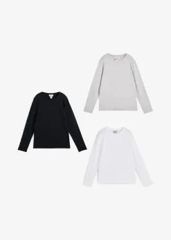 Discount Langarmshirt mit Bio-Baumwolle (3er Pack) Kinder Jungen 2-8 Jahre·Nachhaltigere Materialien|Jungen 9-16 Jahre·Shirts