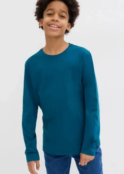Kinder bonprix Jungen 9-16 Jahre·Mehrfachpacks|Jungen 9-16 Jahre·Bademode|Langarmshirt mit Bio-Baumwolle (3er Pack)