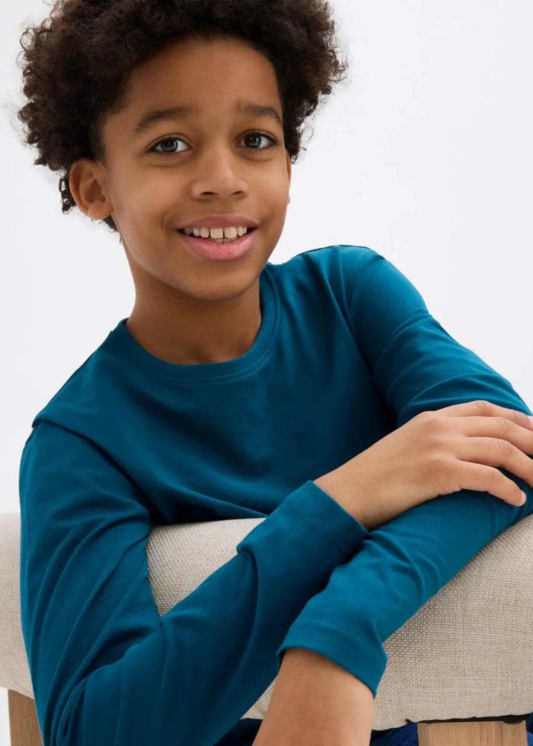 Kinder bonprix Jungen 9-16 Jahre·Mehrfachpacks|Jungen 9-16 Jahre·Bademode|Langarmshirt mit Bio-Baumwolle (3er Pack)