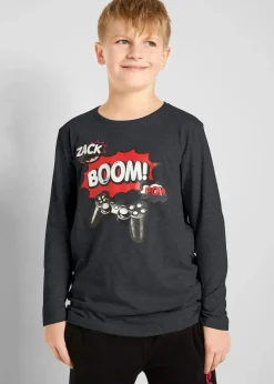 Kinder bonprix Jungen 9-16 Jahre·Mehrfachpacks|Jungen 9-16 Jahre·Shirts|Langarmshirt mit Bio-Baumwolle (2er-Pack)
