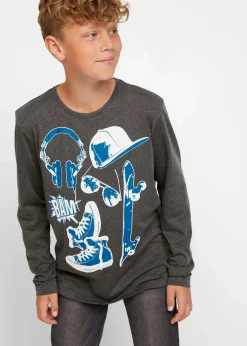 Kinder bonprix Jungen 9-16 Jahre·Mehrfachpacks|Jungen 9-16 Jahre·Bademode|Langarmshirt mit Bio-Baumwolle (2er-Pack)