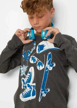 Kinder bonprix Jungen 9-16 Jahre·Mehrfachpacks|Jungen 9-16 Jahre·Bademode|Langarmshirt mit Bio-Baumwolle (2er-Pack)