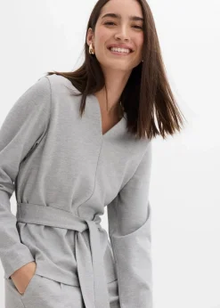 Hot Langarmshirt mit breitem Bindeband aus Viskose-Mix Damen Zweiteiler & Sets|Shirts & Tops