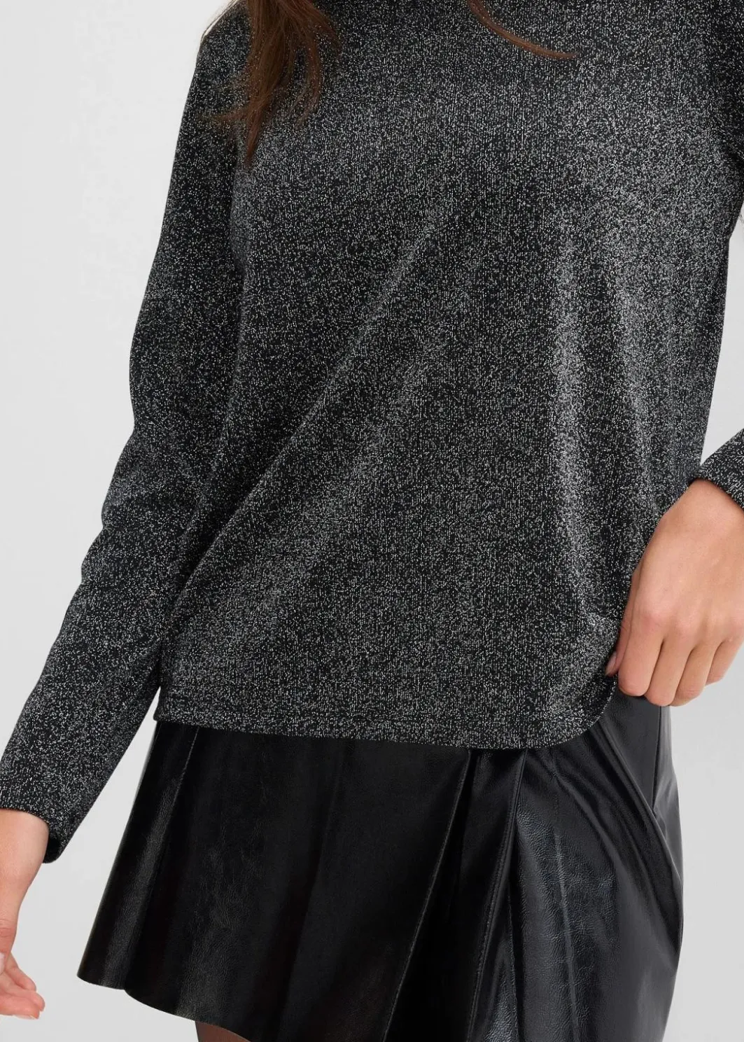 Sale Langarmshirt mit Glitzergarn Damen Shirts & Tops