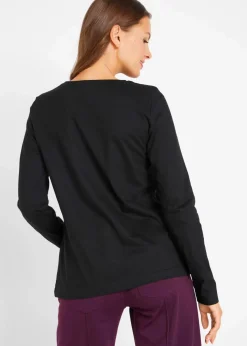 Hot Langarmshirt mit Katzendruck Damen Nachhaltigere Materialien|Shirts & Tops