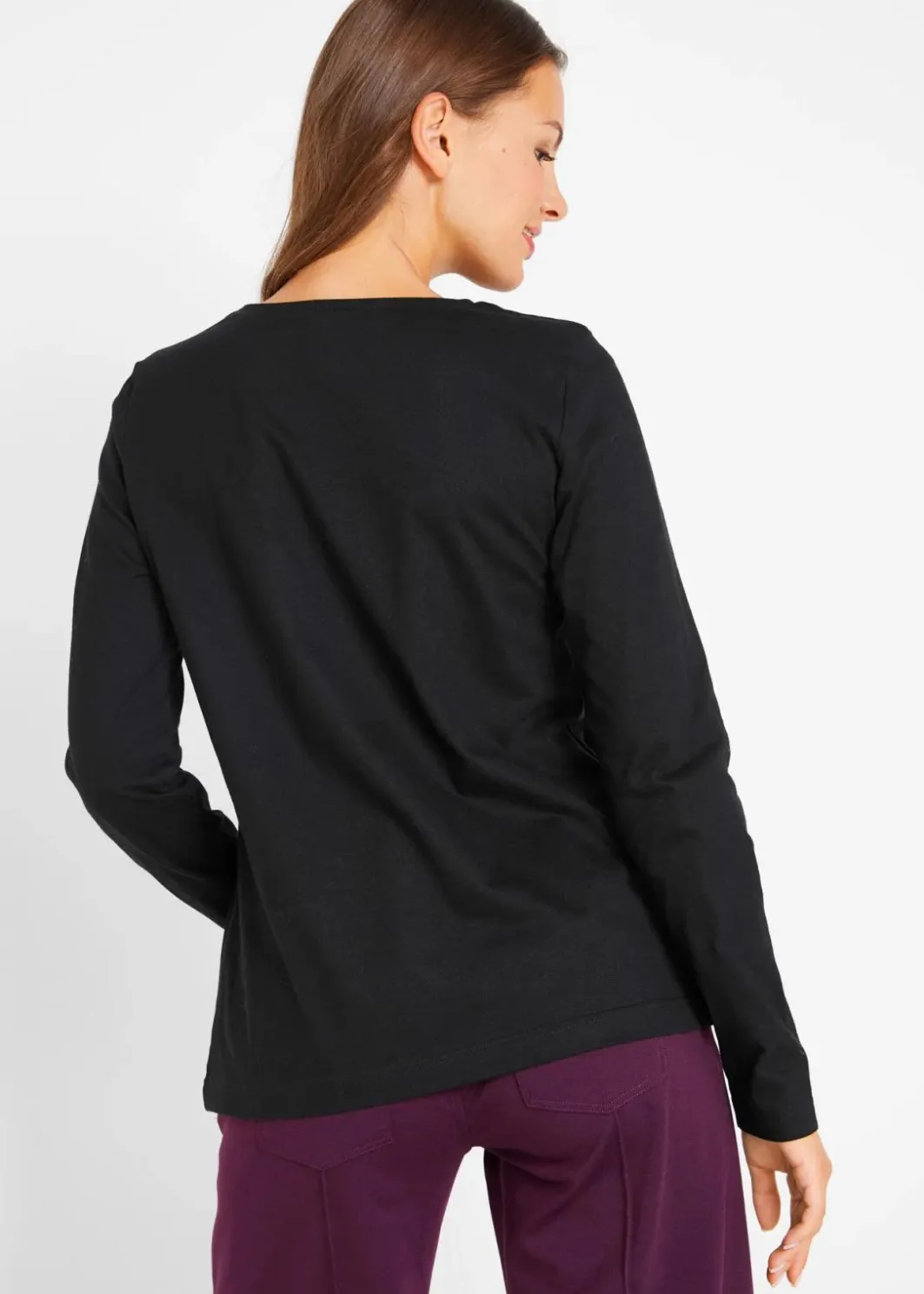 Hot Langarmshirt mit Katzendruck Damen Nachhaltigere Materialien|Shirts & Tops