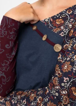 Discount Langarmshirt mit Knöpfen Damen Shirts & Tops|Nachhaltigere Materialien
