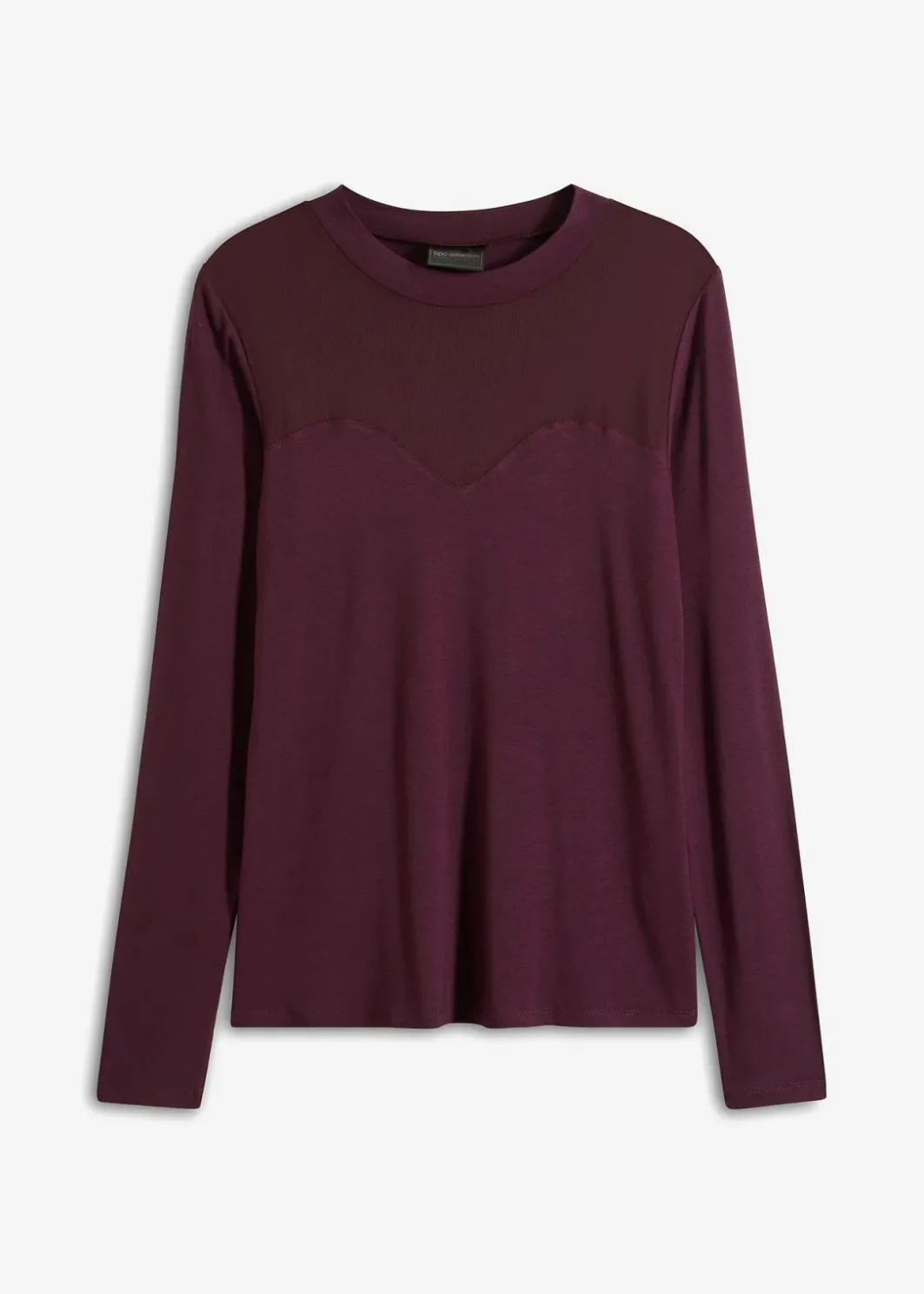 Damen bonprix Shirts & Tops|Langarmshirt mit Mesh