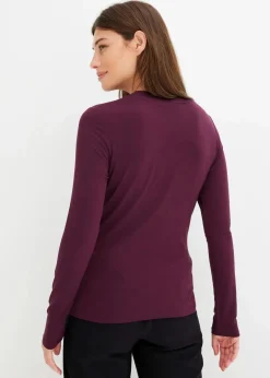 Damen bonprix Shirts & Tops|Langarmshirt mit Mesh