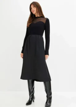Damen bonprix Shirts & Tops|Langarmshirt mit Mesh